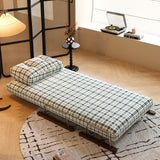 Checkered 4-in-1 Sleeper Sofa - Convertible Folding Chair Bed, Tartan & Woolen Fabric Options