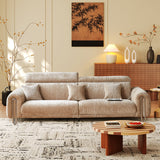 Contemporary Chenille Lounge Sofa with Removable Couch Cover