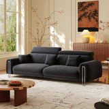 WEHOMZ Green Chenille Adjustable Headrest Couch – Water-Resistant & Luxuriously Comfy