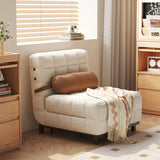 WEHOMZ Convertible Sleeper Sofa Bed with Adjustable Backrest & Soft Corduroy Upholstery in Neutral Tones