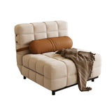 WEHOMZ Convertible Sleeper Sofa Bed with Adjustable Backrest & Soft Corduroy Upholstery in Neutral Tones