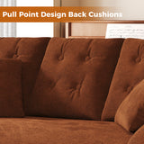Corduroy Folding Sofa Bed - Versatile Pet-Friendly 3-in-1 Floor Couch in Brown & Green