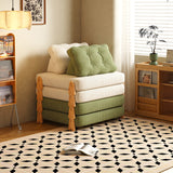 Modular Floor Folding Sofa Bed in High-Quality Fabric & Solid Wood - Convertible & Comfortable for Versatile Seating