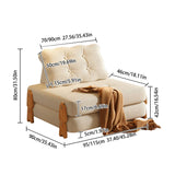 Modular Floor Folding Sofa Bed in High-Quality Fabric & Solid Wood - Convertible & Comfortable for Versatile Seating