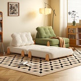 Modular Floor Folding Sofa Bed in High-Quality Fabric & Solid Wood - Convertible & Comfortable for Versatile Seating