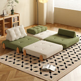 Modular Floor Folding Sofa Bed in High-Quality Fabric & Solid Wood - Convertible & Comfortable for Versatile Seating