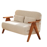 WEHOMZ Foldable Reclining Sofa Bed with Armrests in Cotton Linen, Breathable & Space-Saving Design