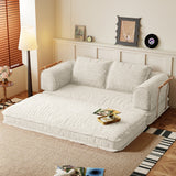 Freely Configurable Modular Futons Foldable Floor Couch Bed Sleeper Sofas with Corduroy Fabric