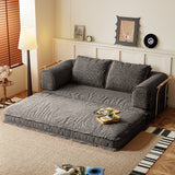Corduroy Modular Futon Couch Bed & Sleeper Sofa in Caramel, Gray, Beige