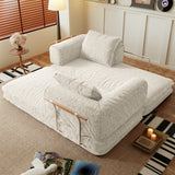 Corduroy Modular Futon Couch Bed & Sleeper Sofa in Caramel, Gray, Beige