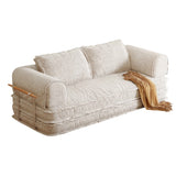 Corduroy Modular Futon Couch Bed & Sleeper Sofa in Caramel, Gray, Beige