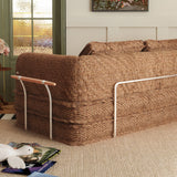 Corduroy Modular Futon Couch Bed & Sleeper Sofa in Caramel, Gray, Beige