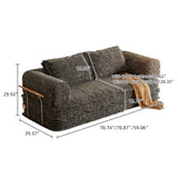 Corduroy Modular Futon Couch Bed & Sleeper Sofa in Caramel, Gray, Beige