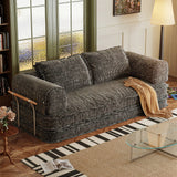 Corduroy Modular Futon Couch Bed & Sleeper Sofa in Caramel, Gray, Beige