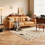 French Vintage Leather Sofa in Black & Brown - Luxurious Comfort with Top-Grain Leather