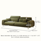 WEHOMZ Green Chenille Adjustable Headrest Couch – Water-Resistant & Luxuriously Comfy