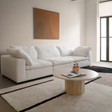 WEHOMZ Japandi Round Coffee Table - Beige Travertine & Sintered Stone Options