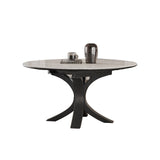 Luxury Convertible Dining Table with Sintered Stone Top & Telescopic Wooden Base