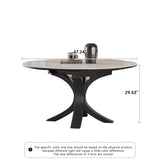 Luxury Convertible Dining Table with Sintered Stone Top & Telescopic Wooden Base