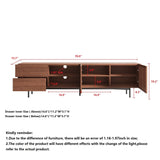 WEHOMZ Brown Media Console TV Stand with Drawers & Doors for 78-inch TVs