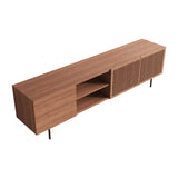 WEHOMZ Brown Media Console TV Stand with Drawers & Doors for 78-inch TVs