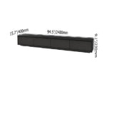 Modern Black Wood TV Stand for 88-inch Screens with 4 Storage Drawers