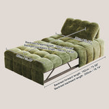 WEHOMZ Modern Chenille Pull-Out Sofa Bed – Forest Green, Creamy White & Ivory Teddy Plush