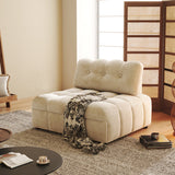WEHOMZ Modern Chenille Pull-Out Sofa Bed – Forest Green, Creamy White & Ivory Teddy Plush