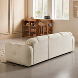 Modern Cloud Style 3-Seater Sofa in White Cat Scratch Resistant Fabric