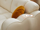 Modern Cloud Style 3-Seater Sofa in White Cat Scratch Resistant Fabric