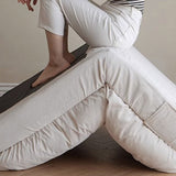 Beige Modern Convertible Sleeper Sofa Bed in Plush Teddy Velvet