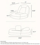 Beige Modern Convertible Sleeper Sofa Bed in Plush Teddy Velvet
