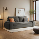 Velvet Modern Convertible Sleeper Sofa Bed with Storage & Pull-Out Couch - Available in Blue, Deep Grey, Light Grey