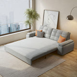 Velvet Modern Convertible Sleeper Sofa Bed with Storage & Pull-Out Couch - Available in Blue, Deep Grey, Light Grey
