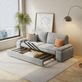 Velvet Modern Convertible Sleeper Sofa Bed with Storage & Pull-Out Couch - Available in Blue, Deep Grey, Light Grey