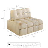 Modern Convertible Sofa Bed in Beige & Black - Foam Cushion with Cat Scratch Resistant Fabric