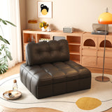 Modern Convertible Sofa Bed in Beige & Black - Foam Cushion with Cat Scratch Resistant Fabric