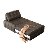 Modern Convertible Sofa Bed in Beige & Black - Foam Cushion with Cat Scratch Resistant Fabric