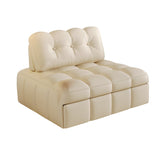 Modern Convertible Sofa Bed in Beige & Black - Foam Cushion with Cat Scratch Resistant Fabric