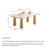 Modern Creative Cloud Coffee Table in Beige - Wood & MDF, Contemporary Style