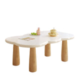 Modern Creative Cloud Coffee Table in Beige - Wood & MDF, Contemporary Style