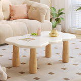 Modern Creative Cloud Coffee Table in Beige - Wood & MDF, Contemporary Style