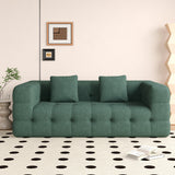Modern Green Love Seat Sofa with Chenille Velve Fabric