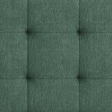 WEHOMZ Contemporary Green Love Seat with Chenille Velvet, Tuxedo Arms & Tufted Detailing