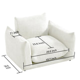 WEHOMZ Cloud Sectional Couch - Modular, Oversized Sofa in Lambswool Fabric, Available in White, Black & Green