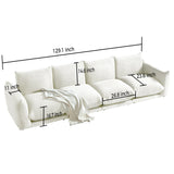 WEHOMZ Cloud Sectional Couch - Modular, Oversized Sofa in Lambswool Fabric, Available in White, Black & Green