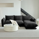 WEHOMZ Cloud Sectional Couch - Modular, Oversized Sofa in Lambswool Fabric, Available in White, Black & Green