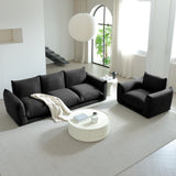 WEHOMZ Cloud Sectional Couch - Modular, Oversized Sofa in Lambswool Fabric, Available in White, Black & Green