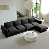 WEHOMZ Cloud Sectional Couch - Modular, Oversized Sofa in Lambswool Fabric, Available in White, Black & Green