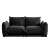 WEHOMZ Cloud Sectional Couch - Modular, Oversized Sofa in Lambswool Fabric, Available in White, Black & Green